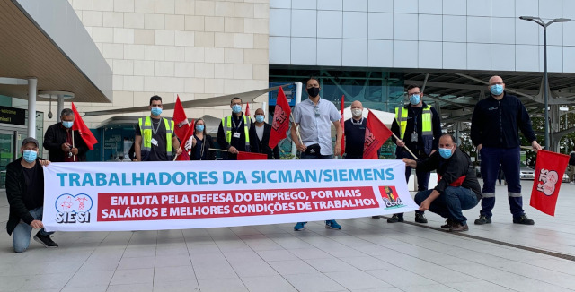 Concentração dos trabalhadores da SICMAN